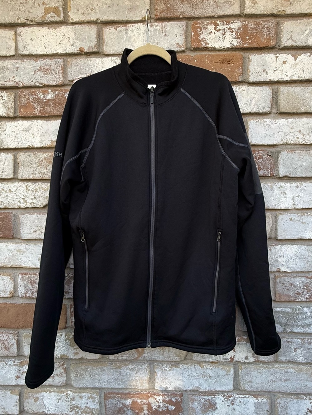 Marmot Black Full Zip Jacket with Arm Pouch